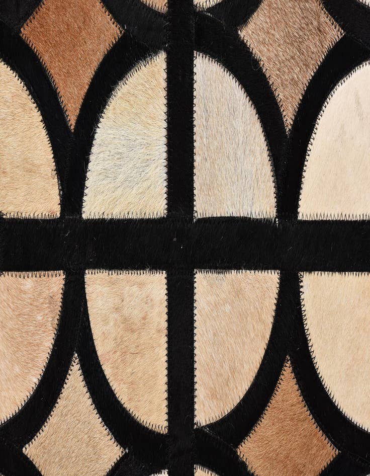 Detail image of  8' 1 x 10' Cowhide Leather Rug