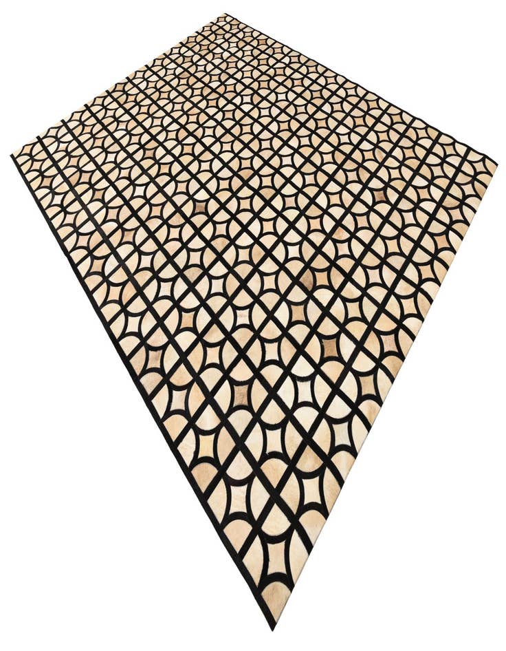 Detail image of  8' 1 x 10' Cowhide Leather Rug