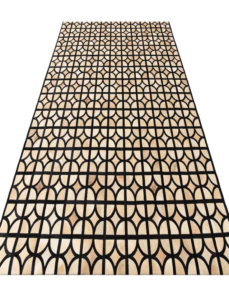 Detail image of  8' 1 x 10' Cowhide Leather Rug