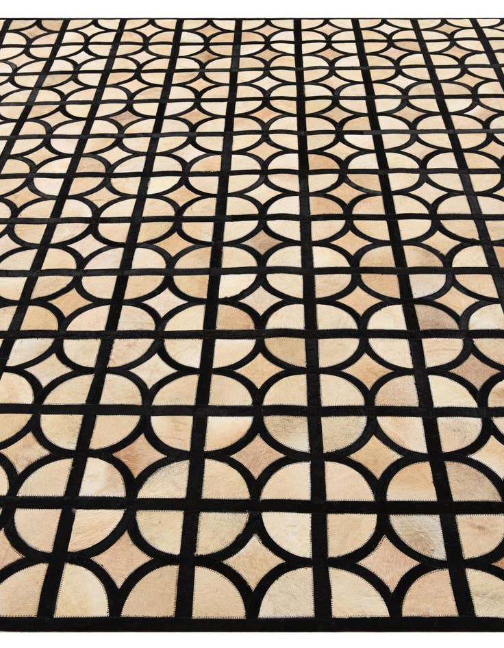 Detail image of  8' 1 x 10' Cowhide Leather Rug