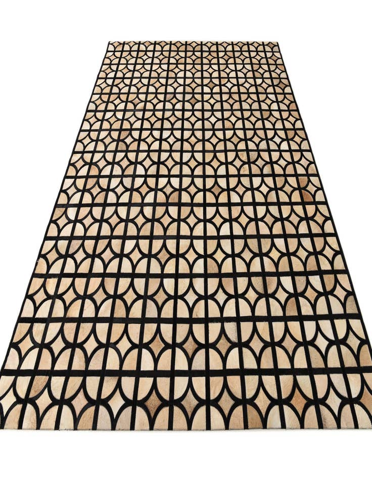 Detail image of  8' 1 x 10' Cowhide Leather Rug