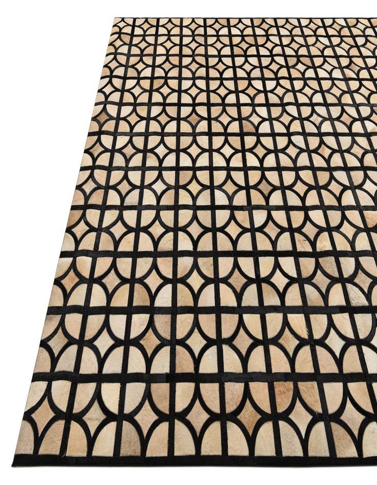 Detail image of  8' 1 x 10' Cowhide Leather Rug