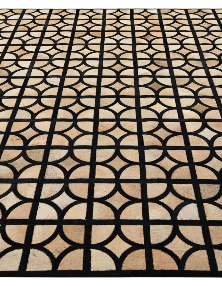 Detail image of  8' 1 x 10' Cowhide Leather Rug