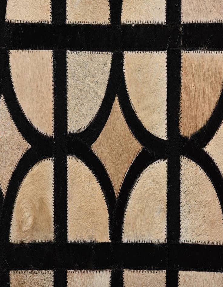 Detail image of  8' 1 x 10' Cowhide Leather Rug