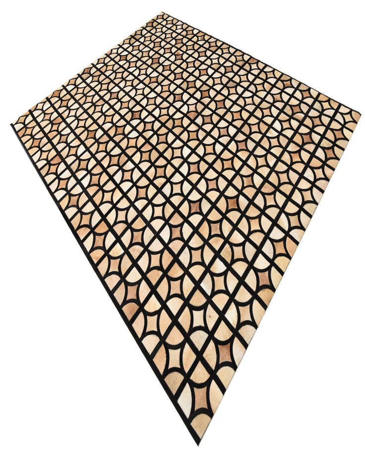 Detail image of  8' 1 x 10' Cowhide Leather Rug