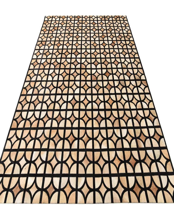 Detail image of  8' 1 x 10' Cowhide Leather Rug