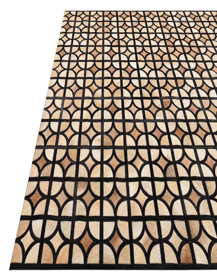 Detail image of  8' 1 x 10' Cowhide Leather Rug