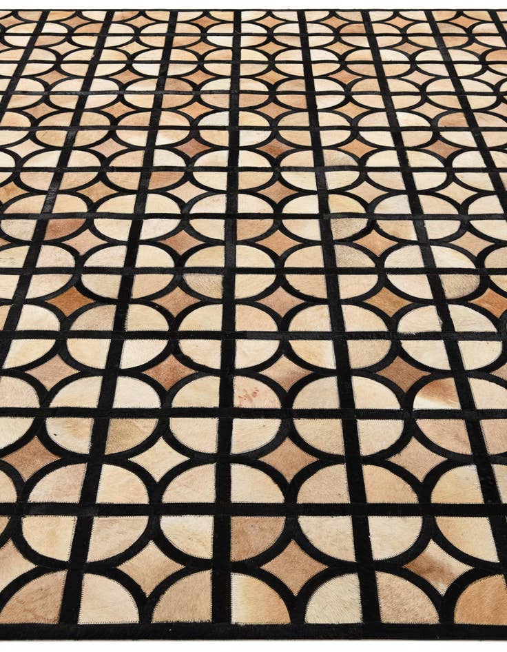 Detail image of  8' 1 x 10' Cowhide Leather Rug