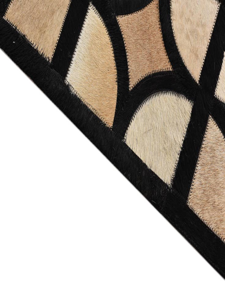 Detail image of  8' 1 x 10' Cowhide Leather Rug