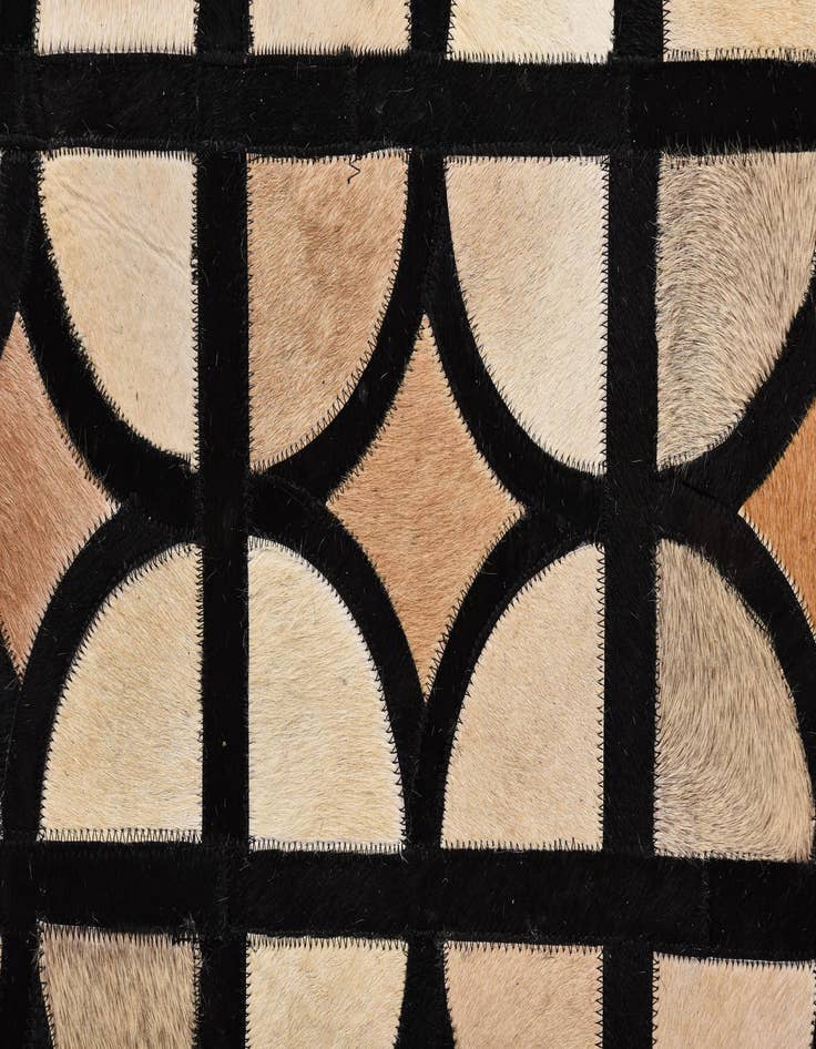 Detail image of  8' 1 x 10' Cowhide Leather Rug