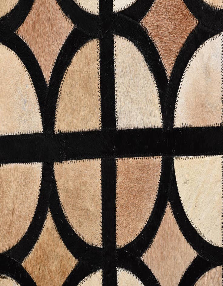 Detail image of  8' 1 x 10' Cowhide Leather Rug