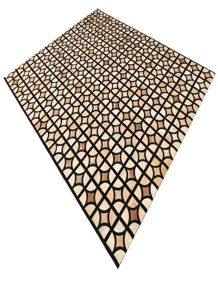 Detail image of  8' 1 x 10' Cowhide Leather Rug