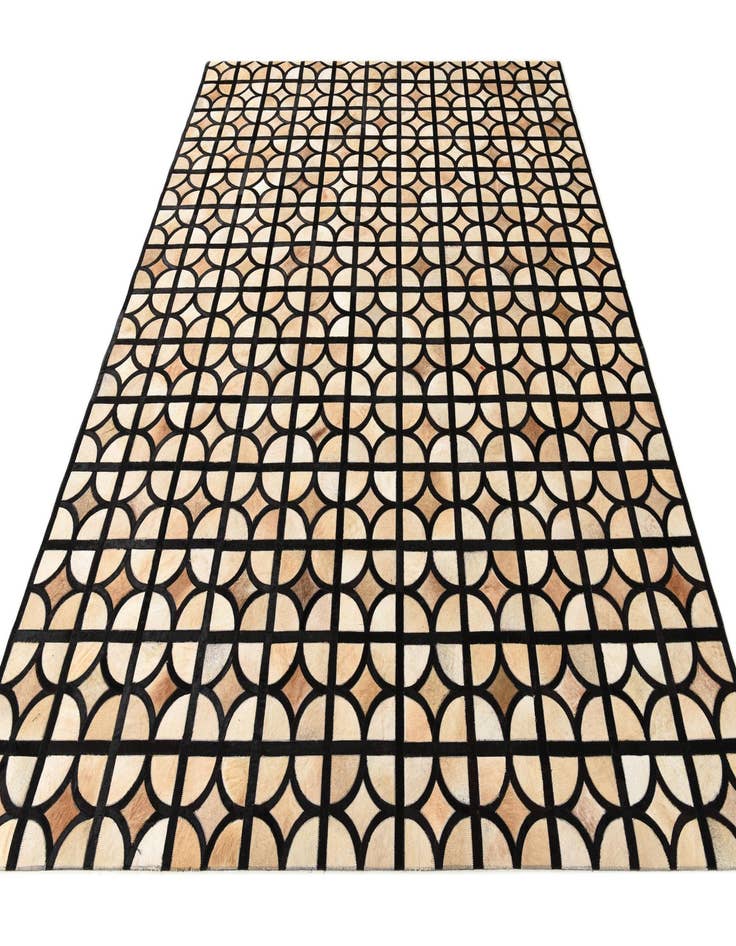 Detail image of  8' 1 x 10' Cowhide Leather Rug