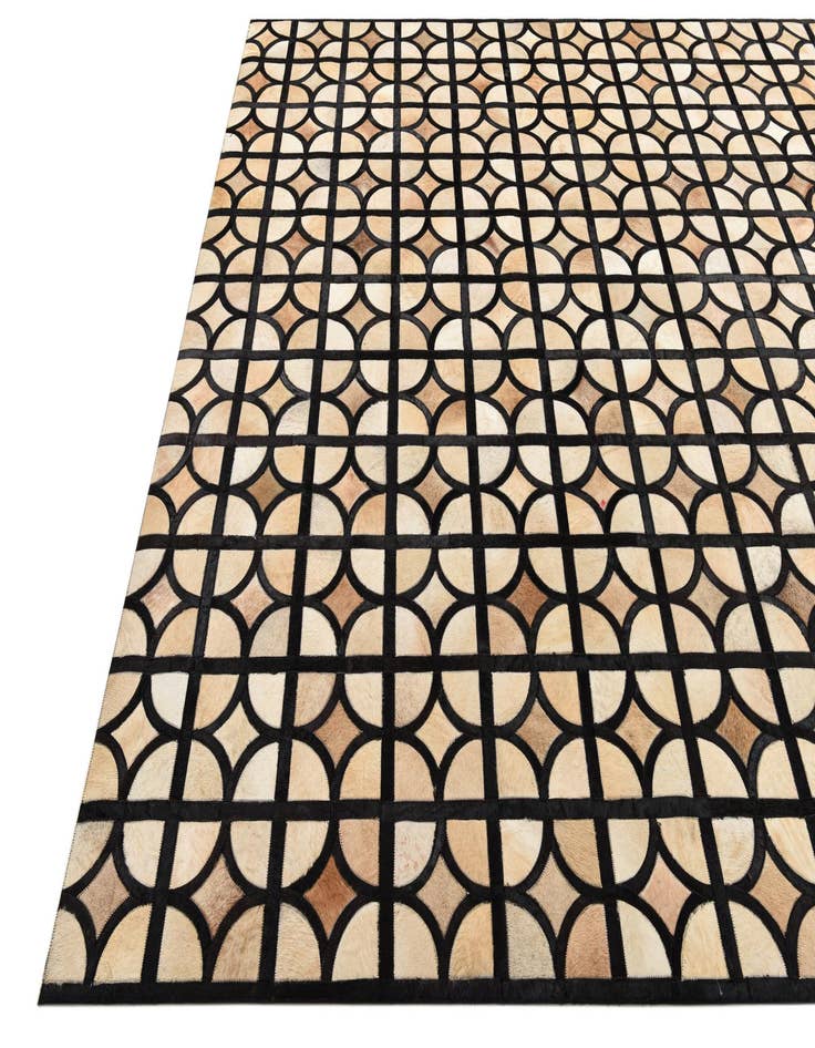 Detail image of  8' 1 x 10' Cowhide Leather Rug