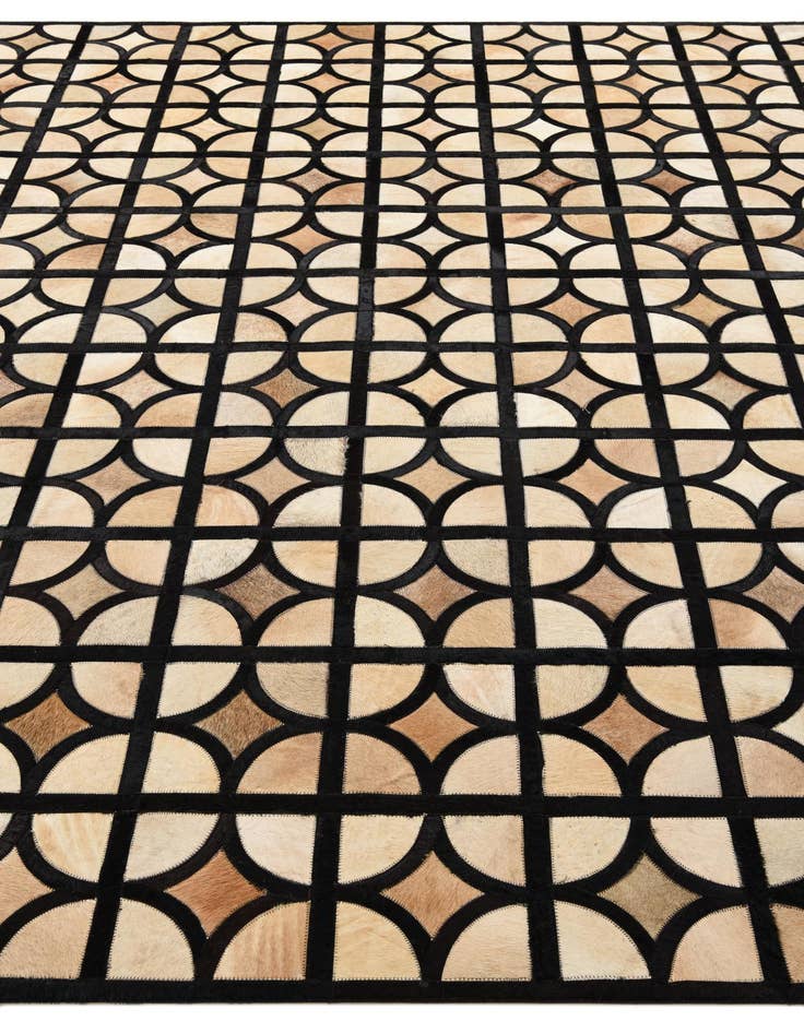 Detail image of  8' 1 x 10' Cowhide Leather Rug