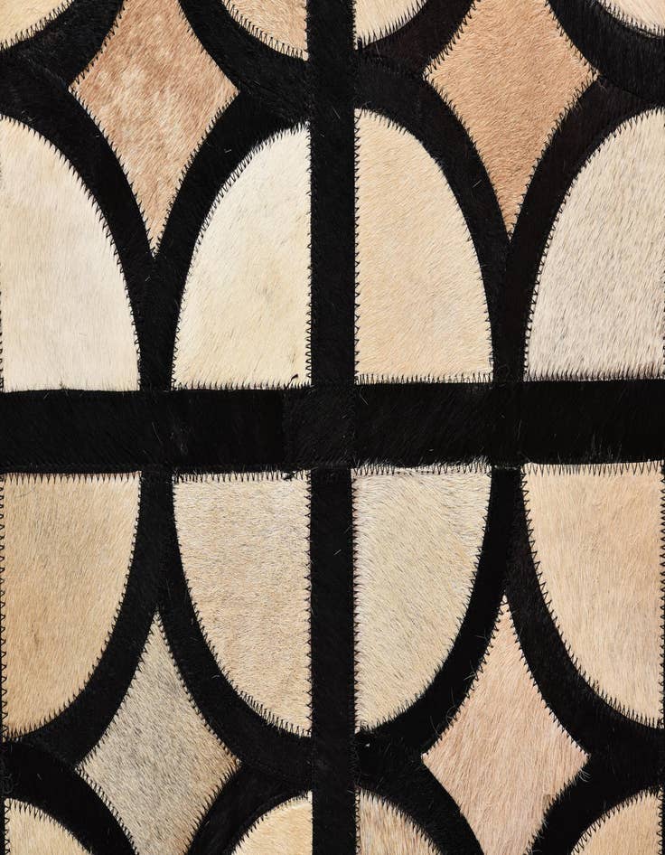 Detail image of  8' 1 x 10' Cowhide Leather Rug
