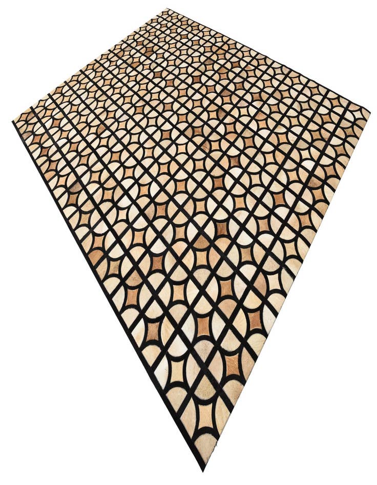 Detail image of  8' 1 x 10' Cowhide Leather Rug