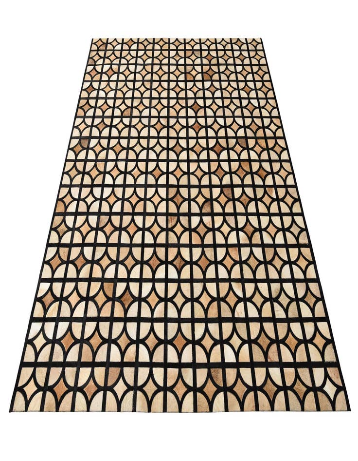 Detail image of  8' 1 x 10' Cowhide Leather Rug