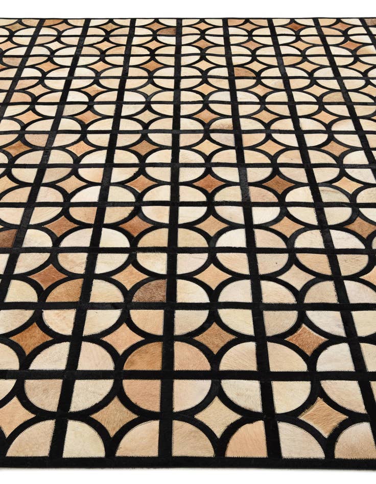 Detail image of  8' 1 x 10' Cowhide Leather Rug