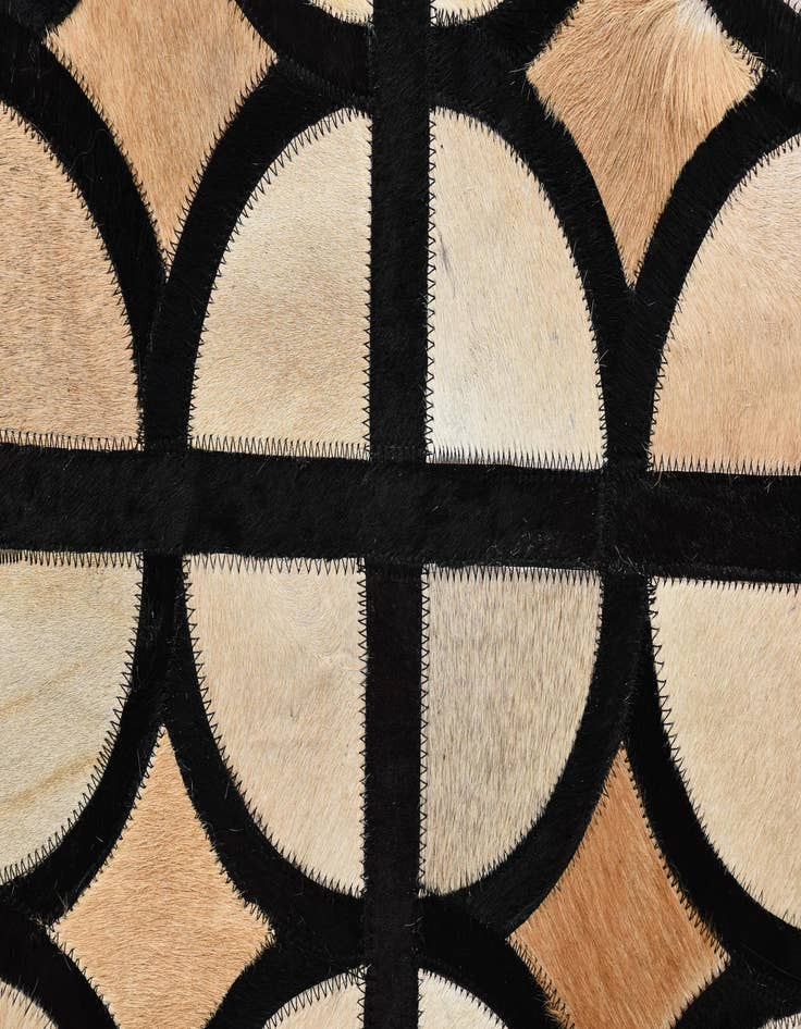 Detail image of  8' 1 x 10' Cowhide Leather Rug