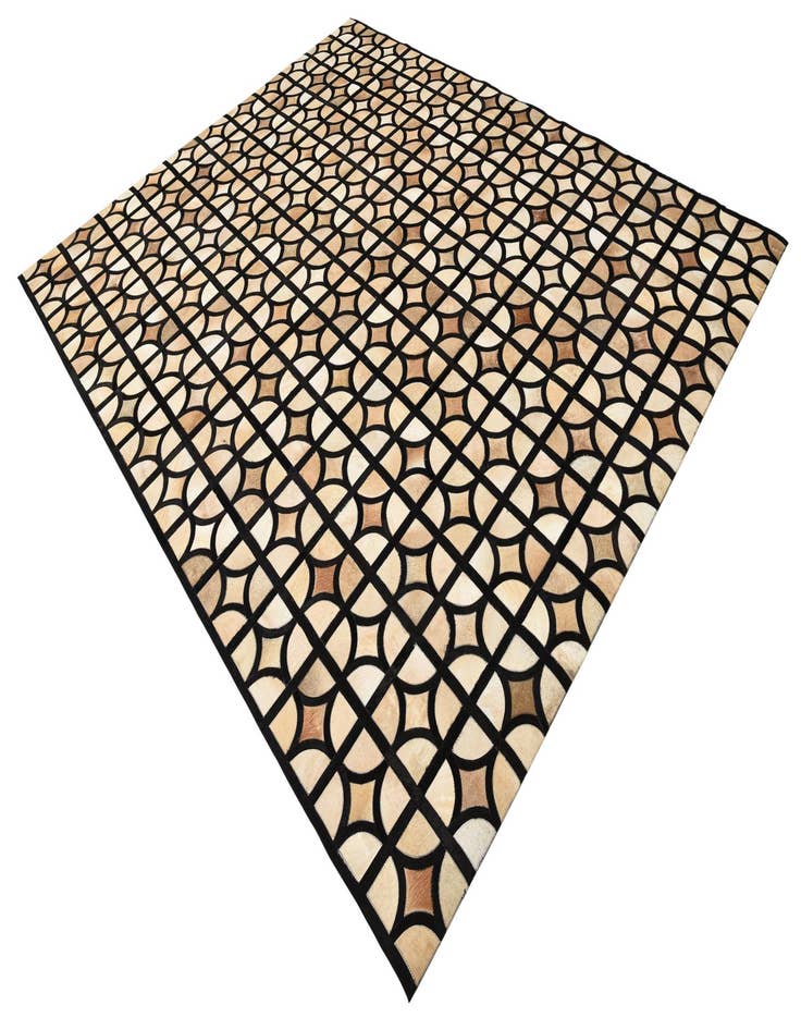 Detail image of  8' 1 x 10' Cowhide Leather Rug