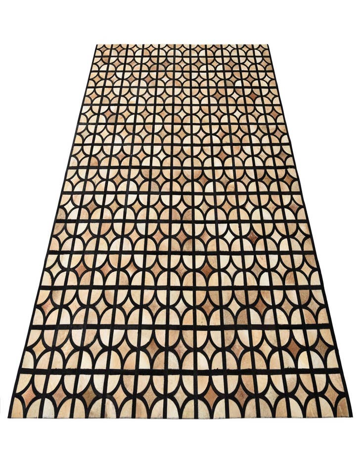 Detail image of  8' 1 x 10' Cowhide Leather Rug