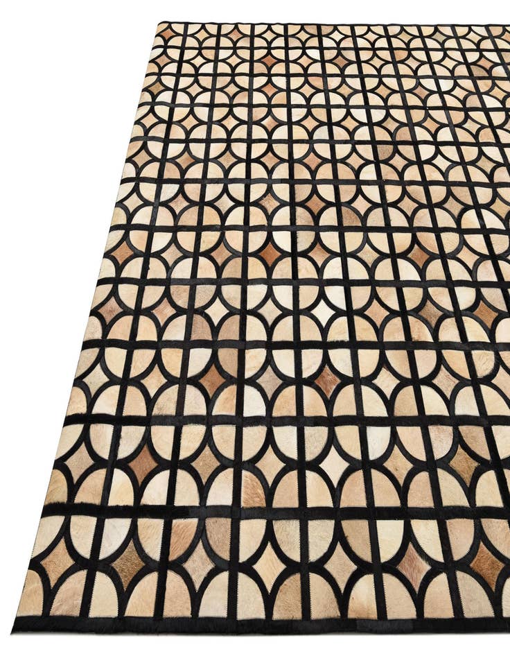 Detail image of  8' 1 x 10' Cowhide Leather Rug