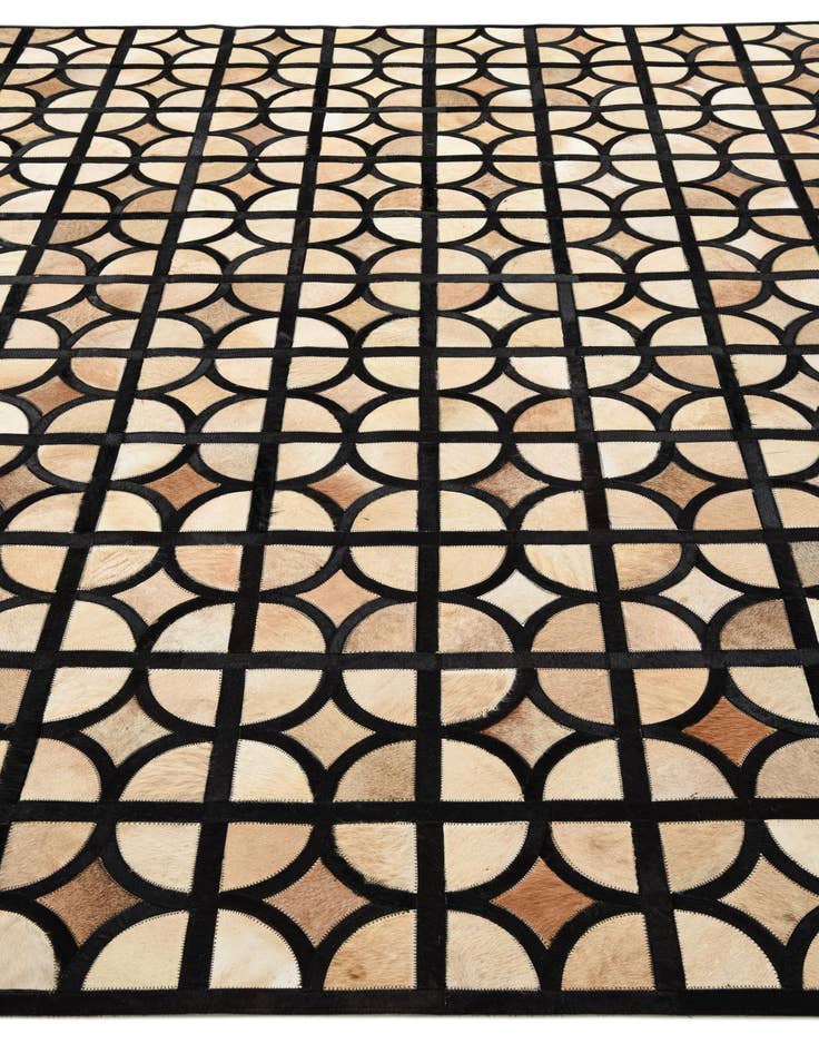 Detail image of  8' 1 x 10' Cowhide Leather Rug