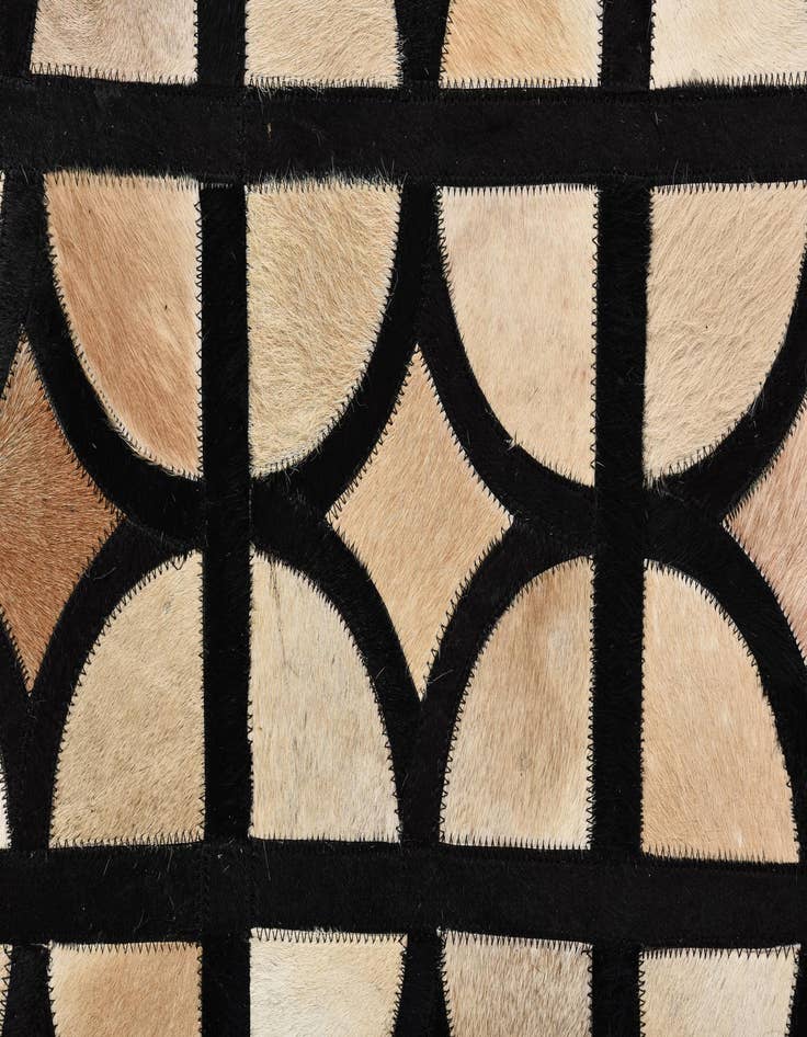 Detail image of  8' 1 x 10' Cowhide Leather Rug