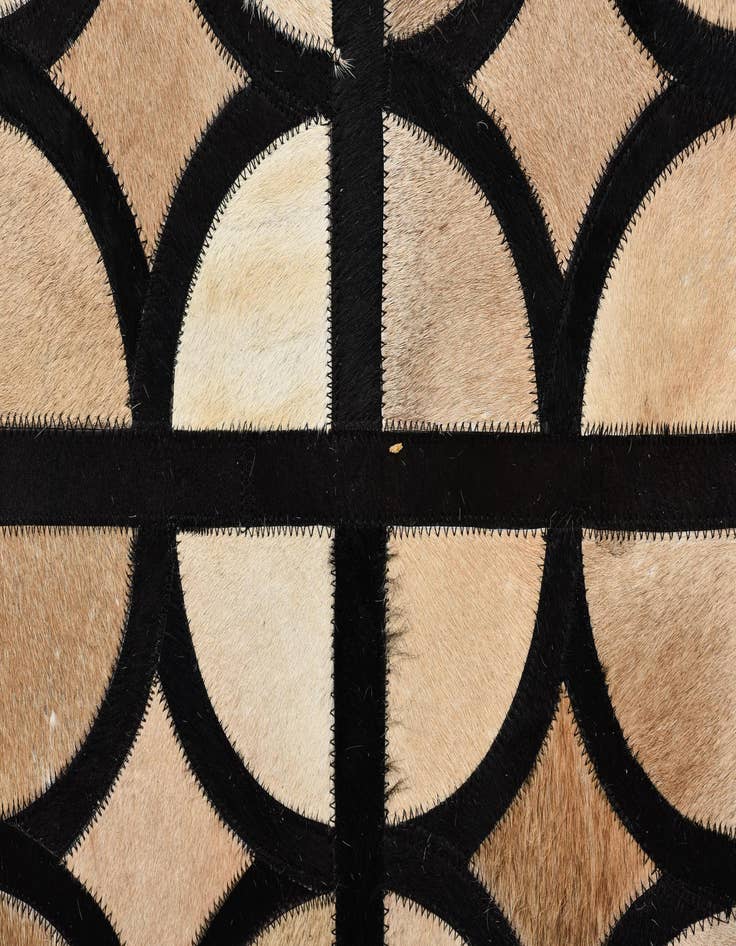 Detail image of  8' 1 x 10' Cowhide Leather Rug