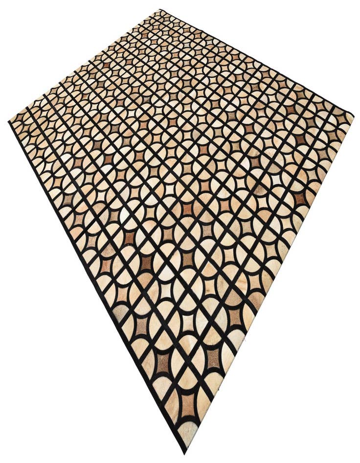 Detail image of  8' 1 x 10' Cowhide Leather Rug