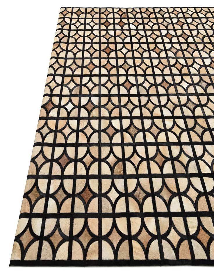 Detail image of  8' 1 x 10' Cowhide Leather Rug