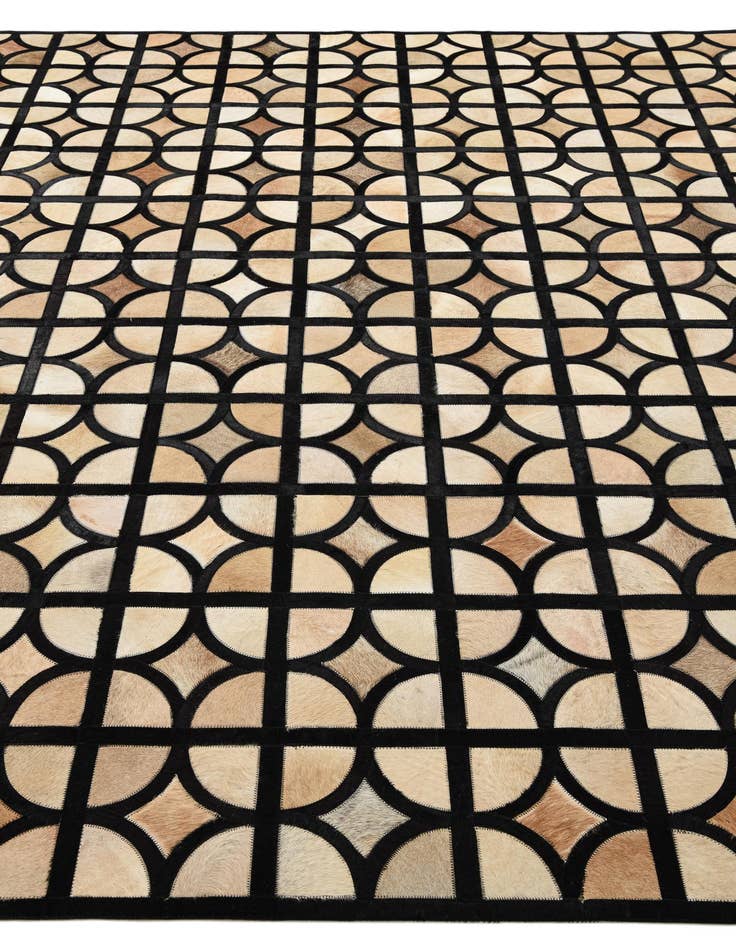 Detail image of  8' 1 x 10' Cowhide Leather Rug