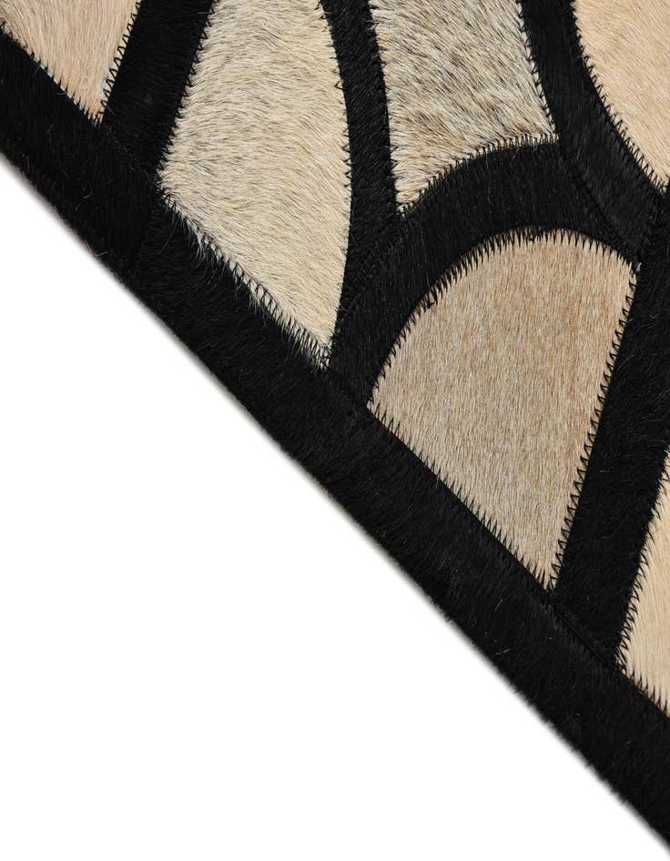 Detail image of  8' 1 x 10' Cowhide Leather Rug