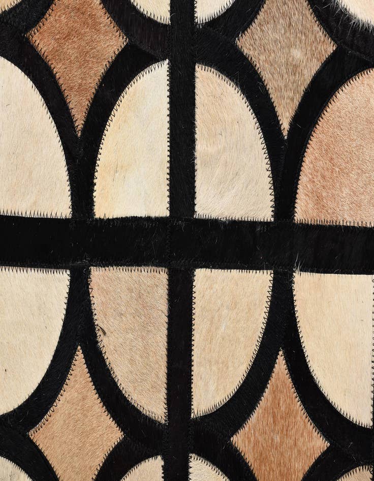 Detail image of  8' 1 x 10' Cowhide Leather Rug