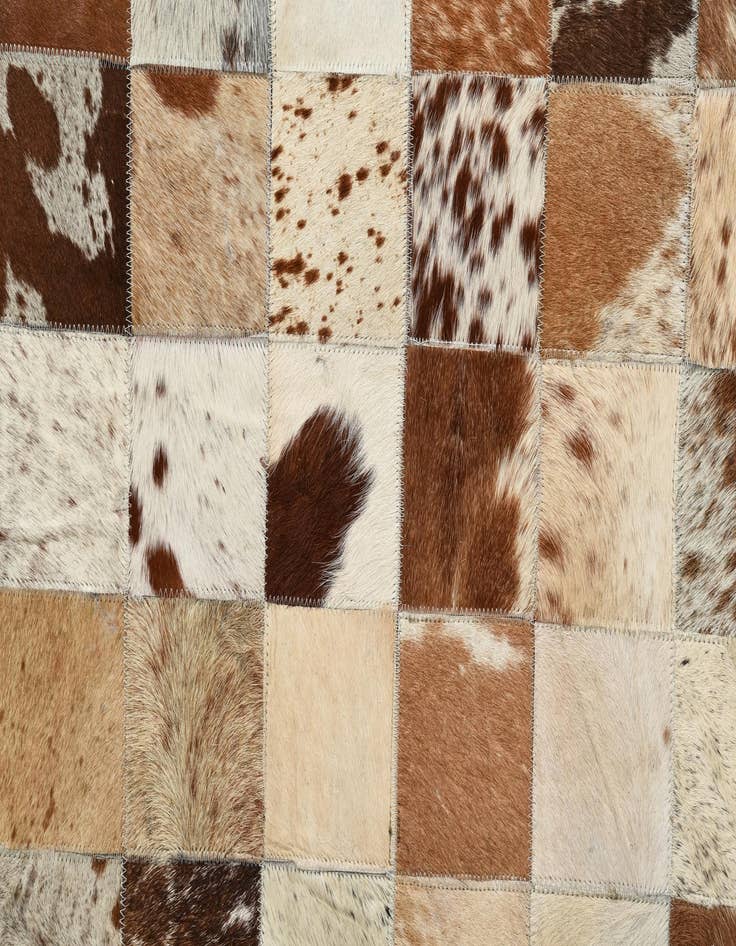 Detail image of  8' x 9' 10 Cowhide Leather Rug