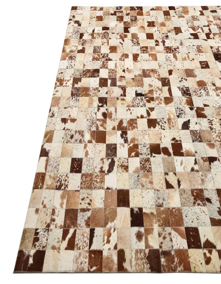 Detail image of  8' x 9' 10 Cowhide Leather Rug