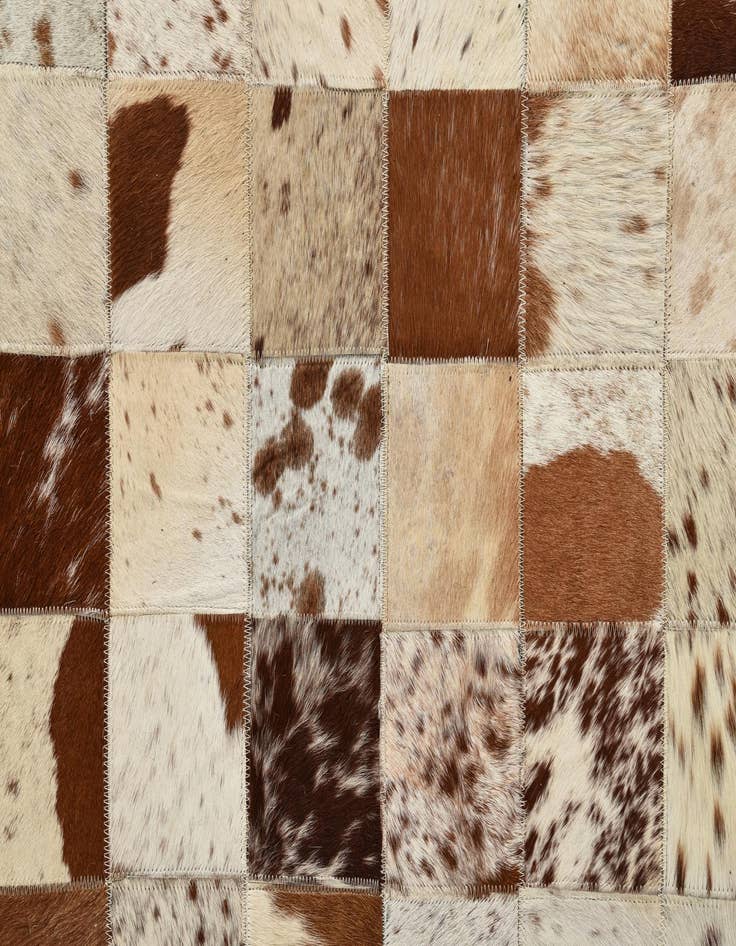 Detail image of  8' x 9' 10 Cowhide Leather Rug