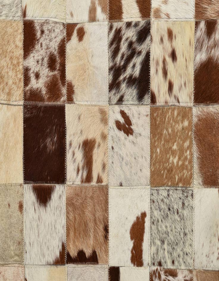 Detail image of  8' x 9' 10 Cowhide Leather Rug