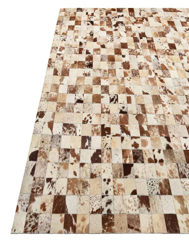 Detail image of  8' x 9' 10 Cowhide Leather Rug