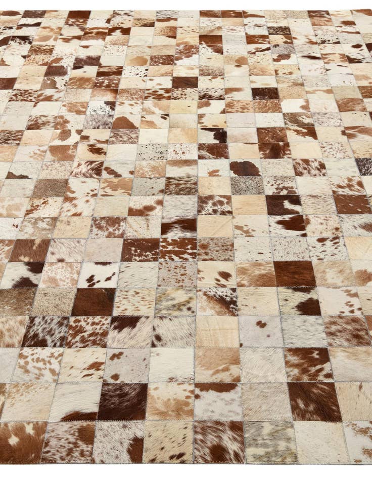 Detail image of  8' x 9' 10 Cowhide Leather Rug