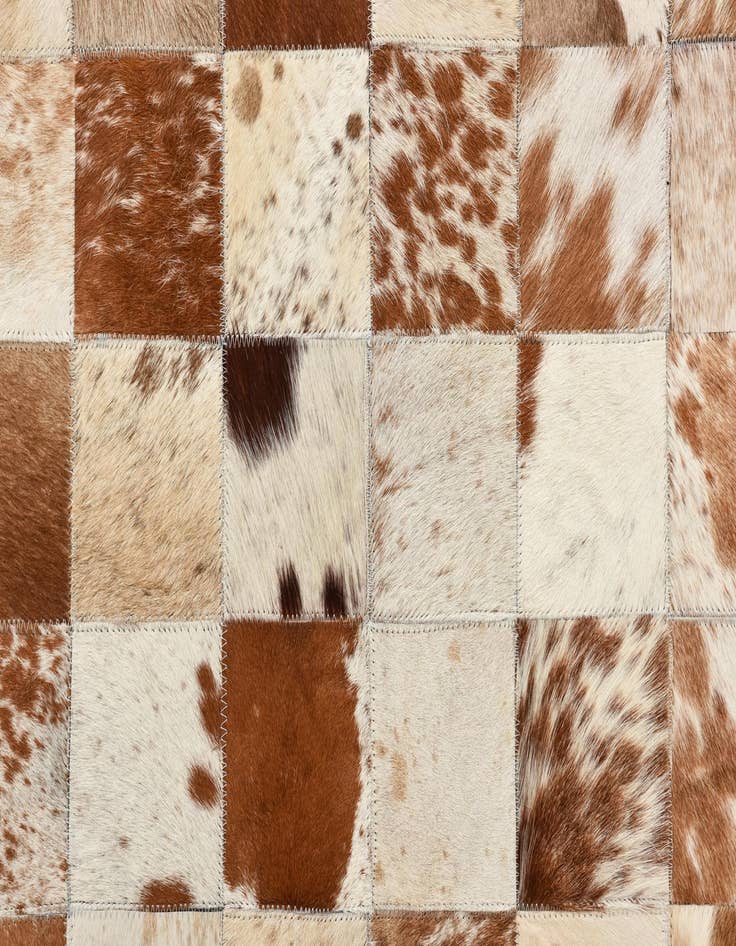 Detail image of  8' x 9' 10 Cowhide Leather Rug