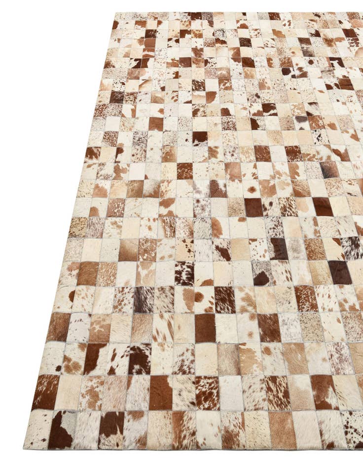 Detail image of  8' 1 x 10' Cowhide Leather Rug