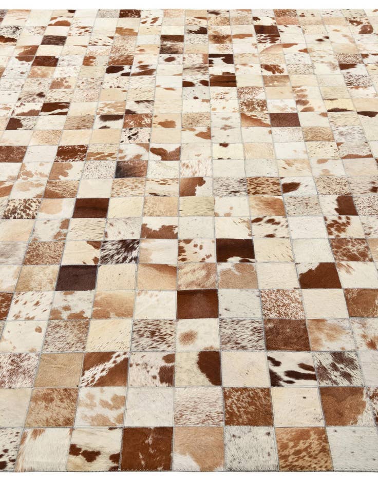 Detail image of  8' 1 x 10' Cowhide Leather Rug