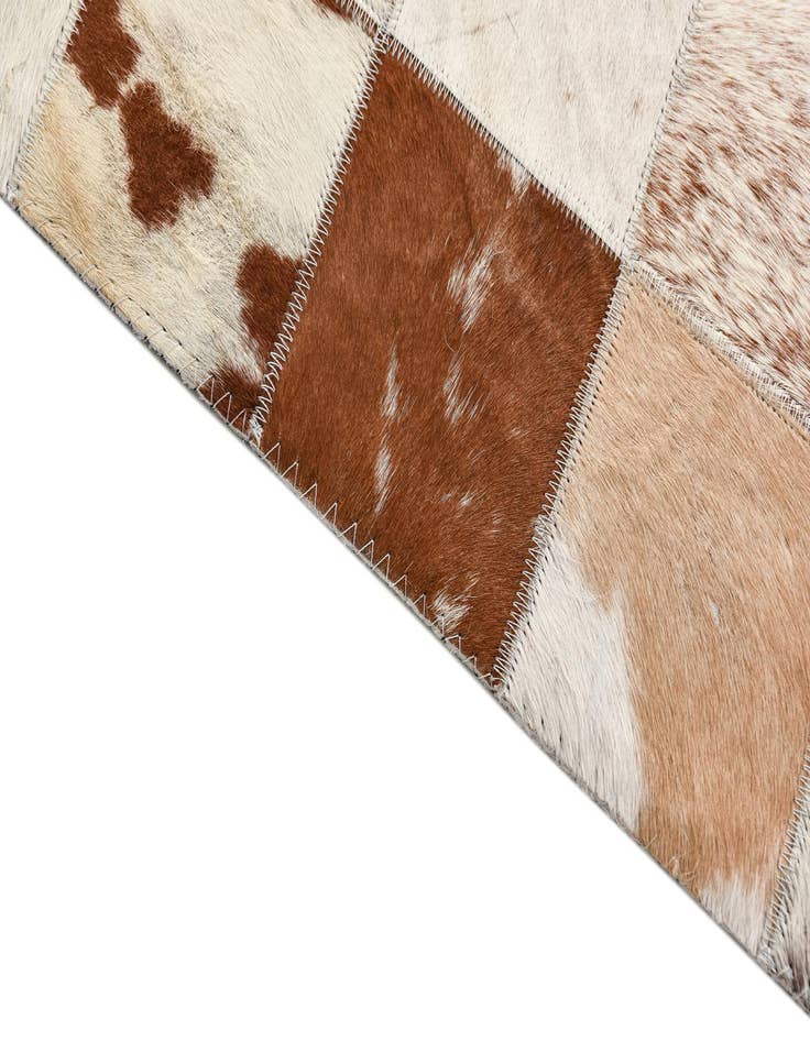 Detail image of  8' 1 x 10' Cowhide Leather Rug