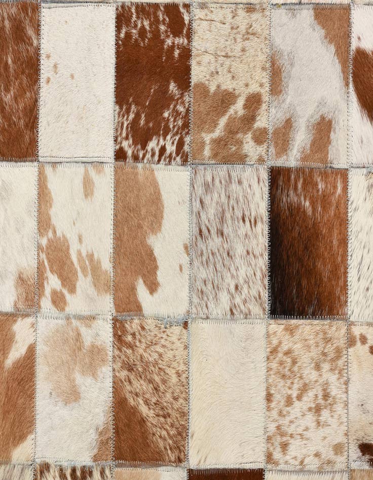 Detail image of  8' 1 x 10' Cowhide Leather Rug