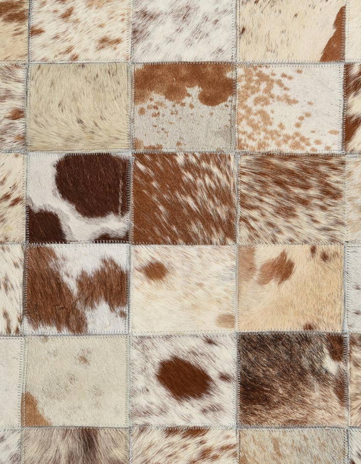 Detail image of  8' 1 x 10' Cowhide Leather Rug