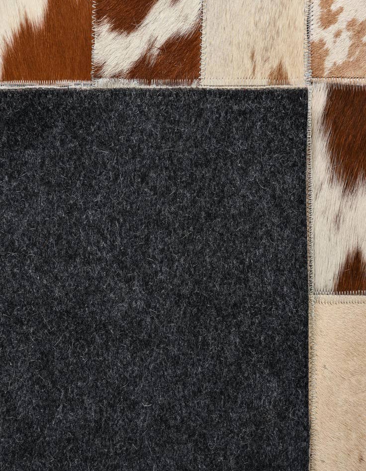 Detail image of  8' 1 x 10' Cowhide Leather Rug