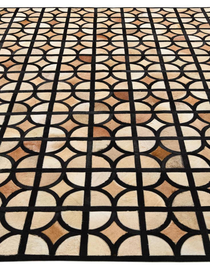 Detail image of  8' 2 x 10' Cowhide Leather Rug