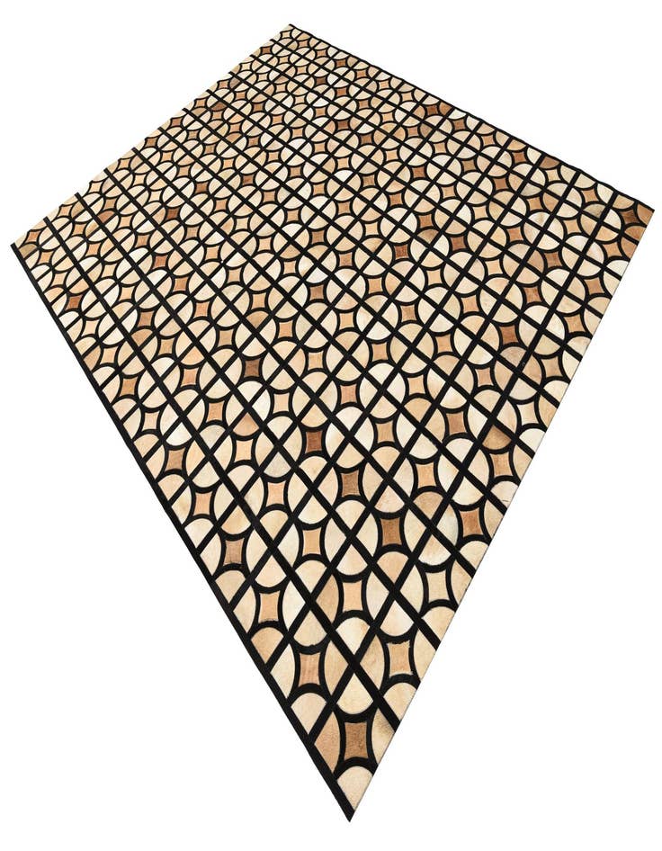 Detail image of  8' 2 x 10' 1 Cowhide Leather Rug